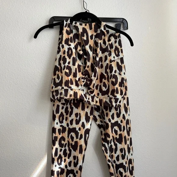 Beach Riot Piper Watercolor Leopard Print Leggings - Picture 7 of 7
